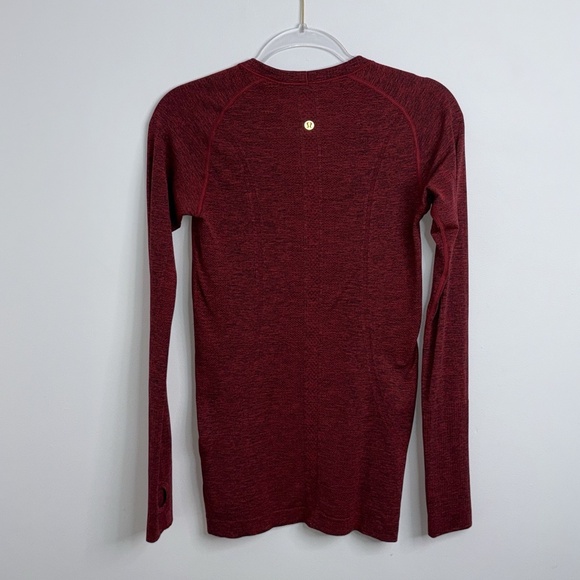 Lululemon Long Sleeve Swiftly Tech Women's Sz 6 Heathered Red Running Gym Yoga - Picture 8 of 13